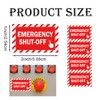 20 Pcs Emergency Shut Off Sign Emergency Stop Stickers 1