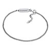 Kuzzoi Men's silver bracelet with curb links (2 mm) for