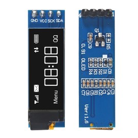 XIITIA 6pcs 0.91 inch OLED IIC I2C Display Module SSD1306 128x32 LCD Screen Driver with 30pin Dupont Cables for Arduino Projects(White Screen/Pin Pre-soldered)