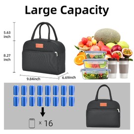 Likableb Lunch Bag Lunch Box for Women & Men Adults - Reusable, Leakproof, Insulated Lunch Tote with Large Capacity - Cute Lunch Pail for Work, Office, Trave