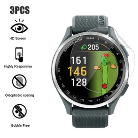 3 Pack Screen Protector for Garmin Approach S44/Approach S50, GEJEFA Flexible TPU Full Coverage 3D Curved Screen Film for Garmin Approach S50/Approach S44