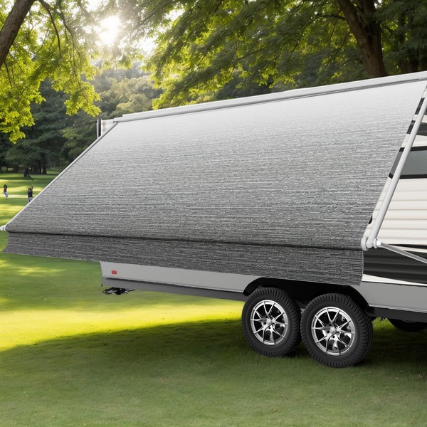 AlphabetAcre AlphabetAcre RV Awning Fabric Replacement, 18.5oz Heavy-Duty Vinyl Camper