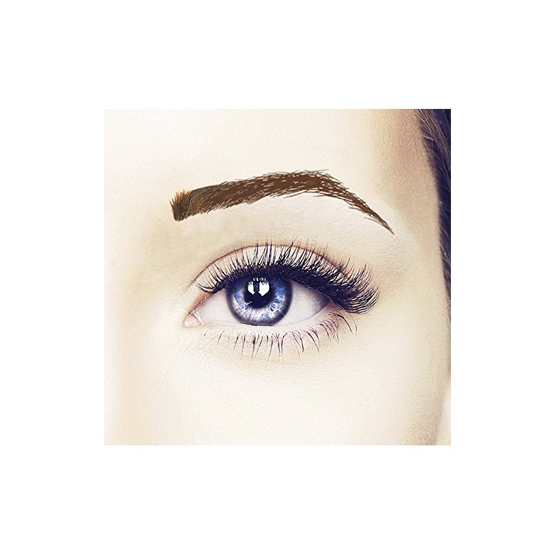 Beauti-Full Brows|Easy Application|Waterproof|8 Pairs|Temporary Tattoo Eyebrows: Neffi (Brown)