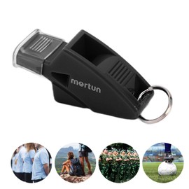 Shanrya Silbato de fútbol, ​​Silbato útil Ajustable Duradero para Deportes de Emergencia(9 * 6 * 3cm-Negro)