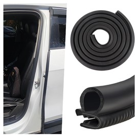 10Ft Car Door Weather Stripping Door Seal Strip,U-Shaped Rubber Seal Strip with Metal Clips,Universal Push-in Car Door Edge Guards Keeps Car Interior Tidy & Quieter (10Ft)