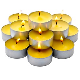 Paquete a granel - Paquete de 60 velas de citronela - Amarillo verano - Interior/exterior