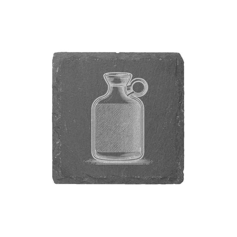 4 x 'Hot Water Bottle' 10cm Square Slate Coasters (CR00220443)