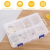 Fahibin Pack of 3 Compartments Storage Box, 8 Compartments, Plastic