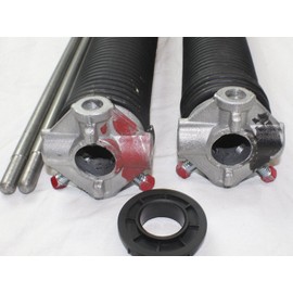 SS Pair of 218 X 2" X 21" - 33" Garage Door Torsion Springs with Winding Bars - Size 30