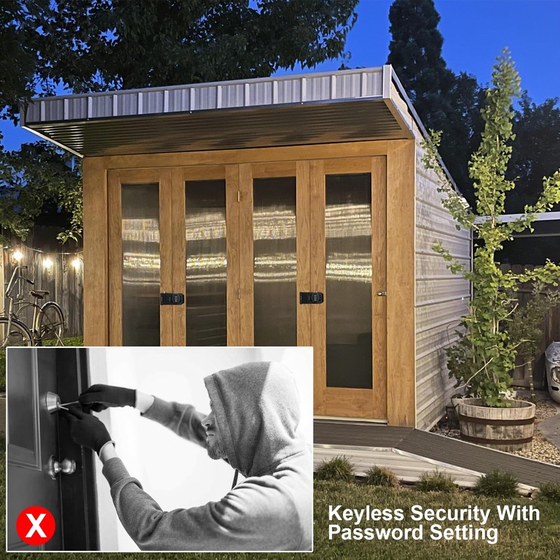 YanBous Hasp Lockable 4 Inch Security Hasp, Combination Lock, Door