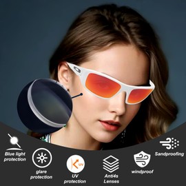 Fiskr Polarized Lenses Replacement for Oakley Turbine(OO9263) Sunglasses with Anti-scratch&Anti-saltwater&Anti-dust Coating(Fire Red & Metallic Silver)