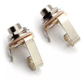 Switchcraft #11 1/4 Mono Jack Input Output w Mounting Hardware - PAIR (2X)