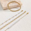 JewelryWe 4Pcs Stackable Bracelet Set - 14K Gold Plated Adjustable
