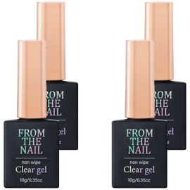 From the Nail non-wipe gel nail, clear, 10g, 4 pieces / 프롬더네일 논 와이프 젤 네일, 클리어, 10g, 4개
