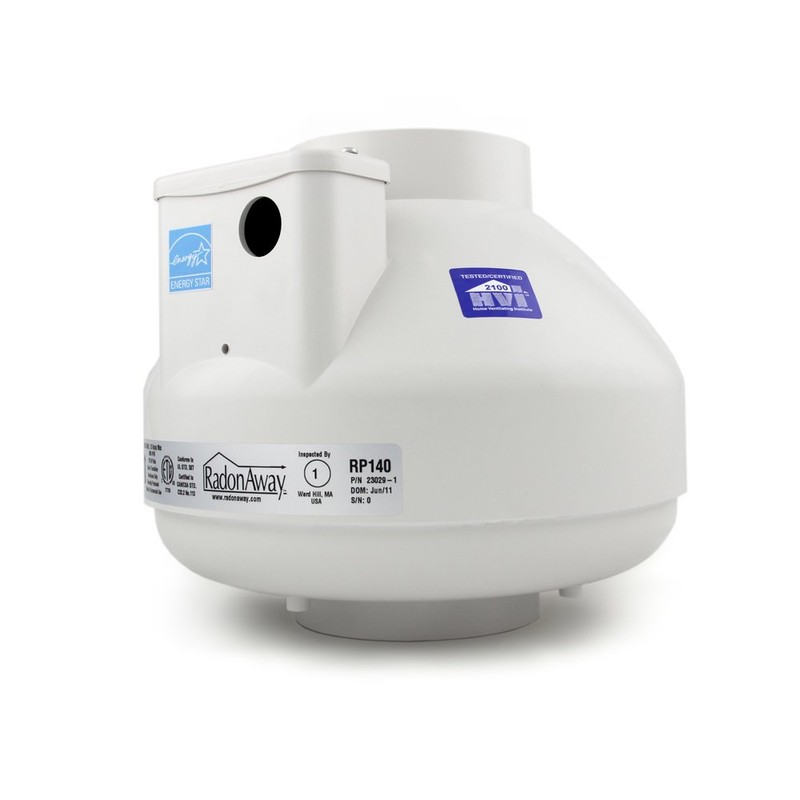 RadonAway 23029-1 RP140 Radon Mitigation Fan, 4",White