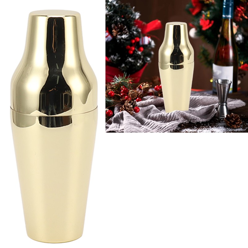 Stainless Steel Drink Shaker French Style 2 Section Martini Mixer