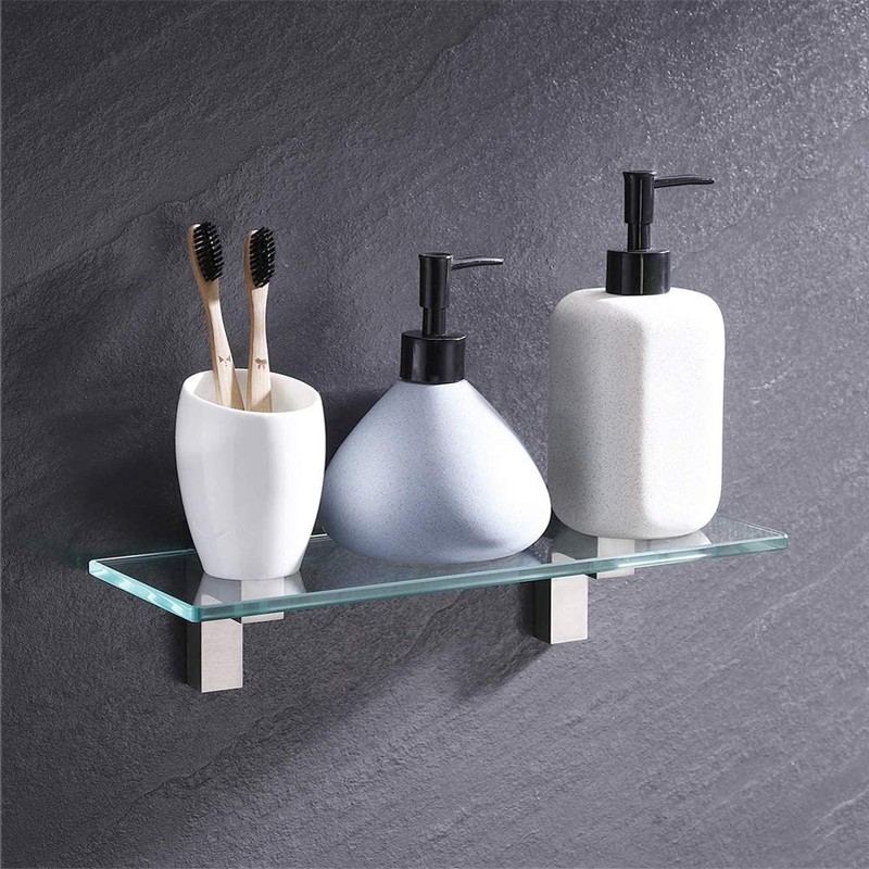 AWEN Solid Metal Adjustable Wood/Glass Shelf Bracket Wall Mount, 2