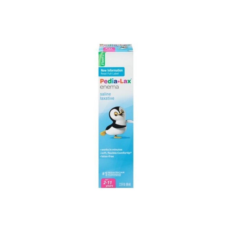 Fleets Pedia-Lax Enema For Children Saline Laxative Latex Free 2.25