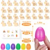 BABORUI Easter Egg Tokens for Kids - 27 Pack Wooden