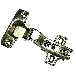 Merriway BH05996 (2 Pcs) Slide-On Kitchen Cabinet Wardrobe Hinges, Cruciform Plate Zinc Plated, Inset 35mm 95 Degree - Pack of 2 Pieces