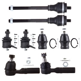 ROADFAR Upper Lower Ball Joint Inner Outer Tie Rods Compatible Fit 1997-1999 For Dodge Dakota 1998-1999 For Dodge For Durango Suspension Set of 8