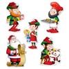 Beistle 22222 Mini Santa and Elves Cutouts, 5.5", 10 Cutouts