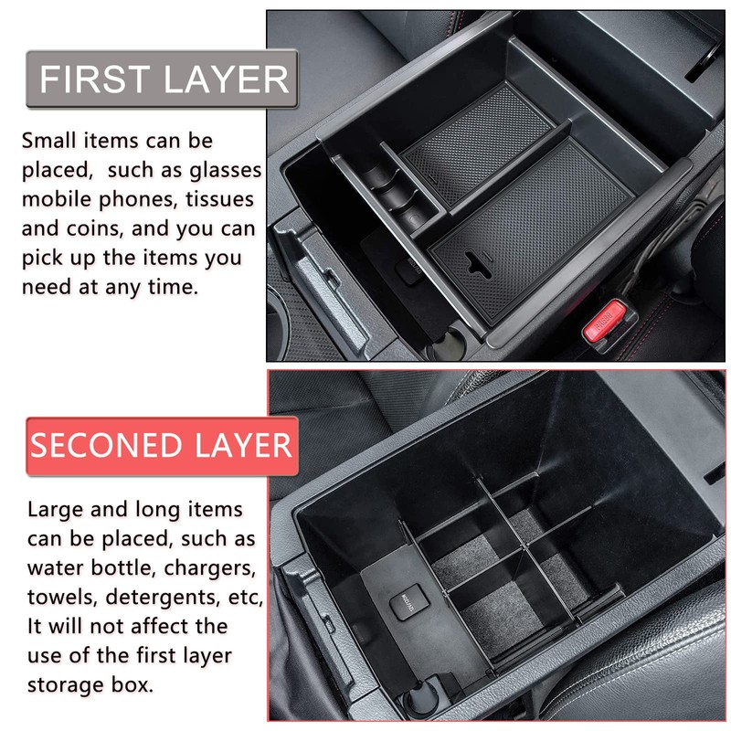 JDMCAR Center Console Organizer Set Compatible with 2010-2024 Toyota 4Runner