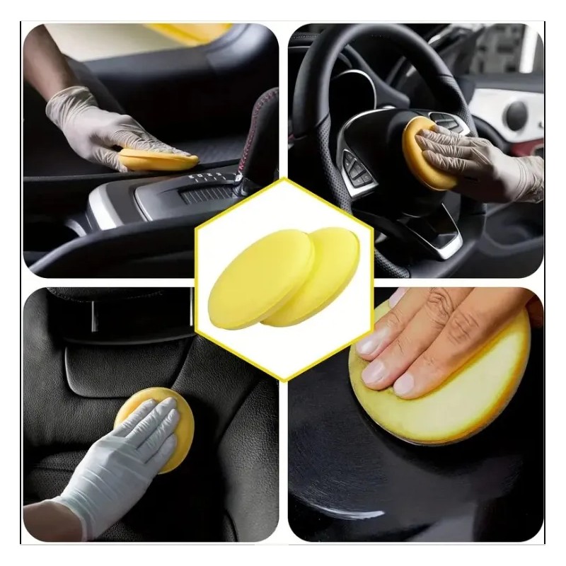 12 Esponjas Premium Extra Suaves Aplicadoras Cera Automotriz