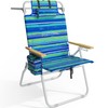 Tall Beach Chairs for Adults, 17" High Backpack Beach Chair