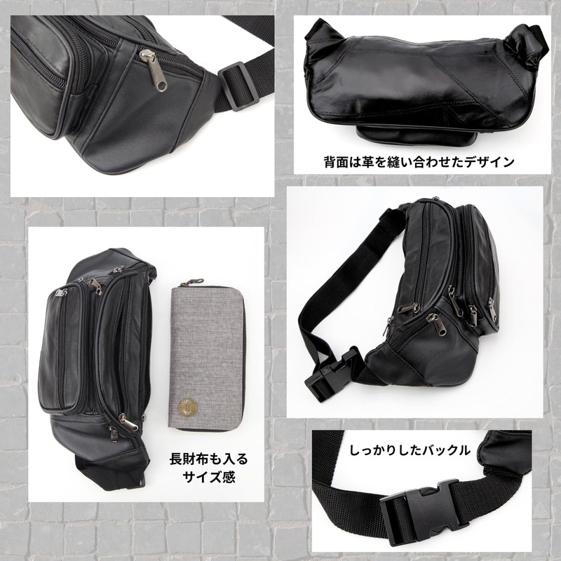 Marib select c535 Men's Genuine Leather Waist Bag, Body Bag,