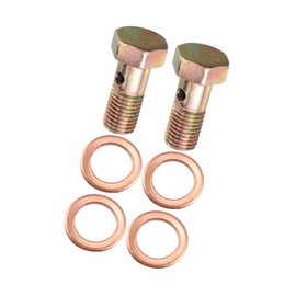 Hihaha 2 Set Banjo Bolt Brake Fitting Adapter M8x1.25 Thread Banjo Bolt Durable Material