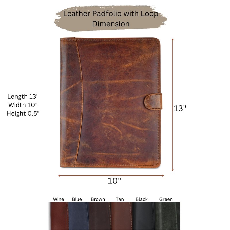 CestAntiQ, Leather Padfolio Legal Pad Portfolio Organizer | Handmade Executive