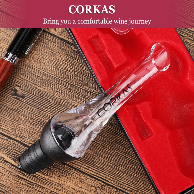 Corkas Wine Aerator Decanting Fast Aeration Premium Wine Pourer for