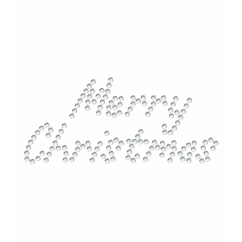 Rhinestone Genie RT4-HOL112 Merry Christmas 6" Magnetic Rhinestone Stencil, Flexible
