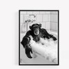 gfc FUNNY BATHROOM monkey taking a bubble bath A4 UNFRAMED