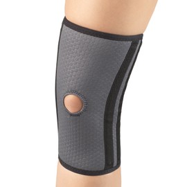 Champion Knee Brace, Medium Flex Stays, Open Patella, Airmesh Fabric, Grey, Small