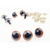 100PCS Brown Plastic Safety Eyes Craft Eyes for Sewing Crafting