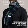 Basic Sense Tartan Check 100% Wool Scarf Mongolian Wool Scottish