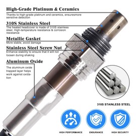 HISports Front Lambda Sensor O2 Sensor 06A906262BR Compatible with Seat Altea Leon Toledo Skoda Octavia ETTA Caddy 1.6 2003-2015 Replaces 06A906262CF