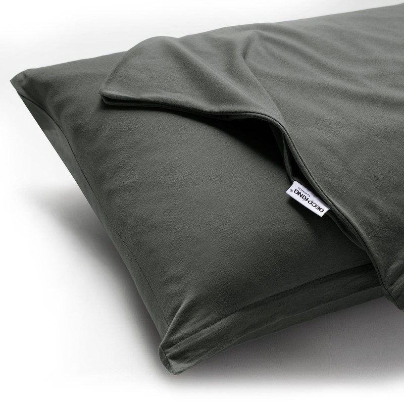 DecoKing 2 Pillowcases 40 x 120 cm Jersey Cotton Zip