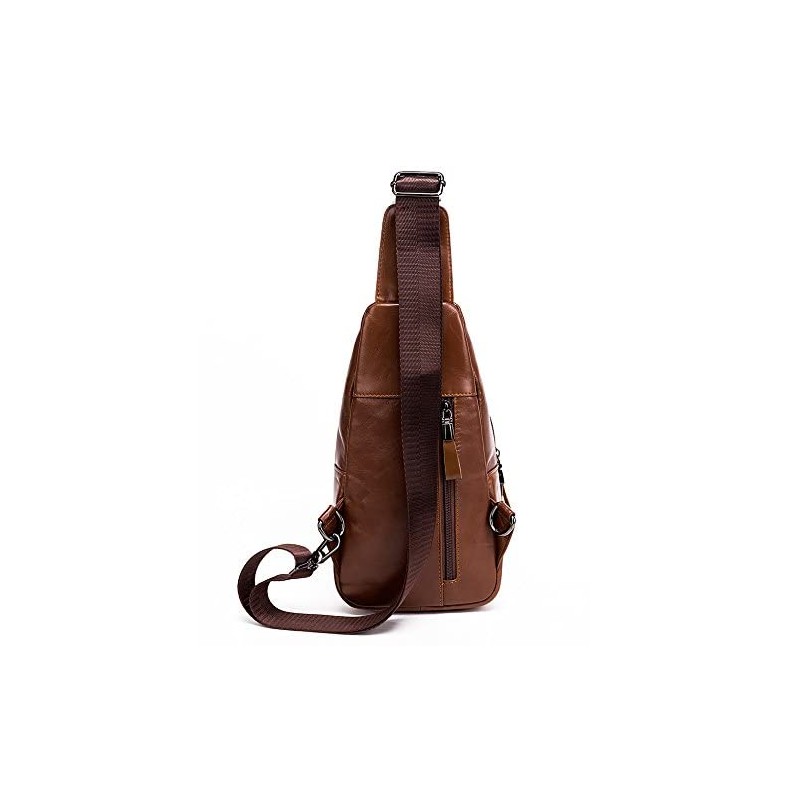 Leathario Chest Bag Shoulder Bag Men Genuine Leather Shoulder Bag
