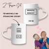 GRAZDesign Tasse Set mit 2 Herzhenkeln Tassen zur Hochzeit, Valentinstag,