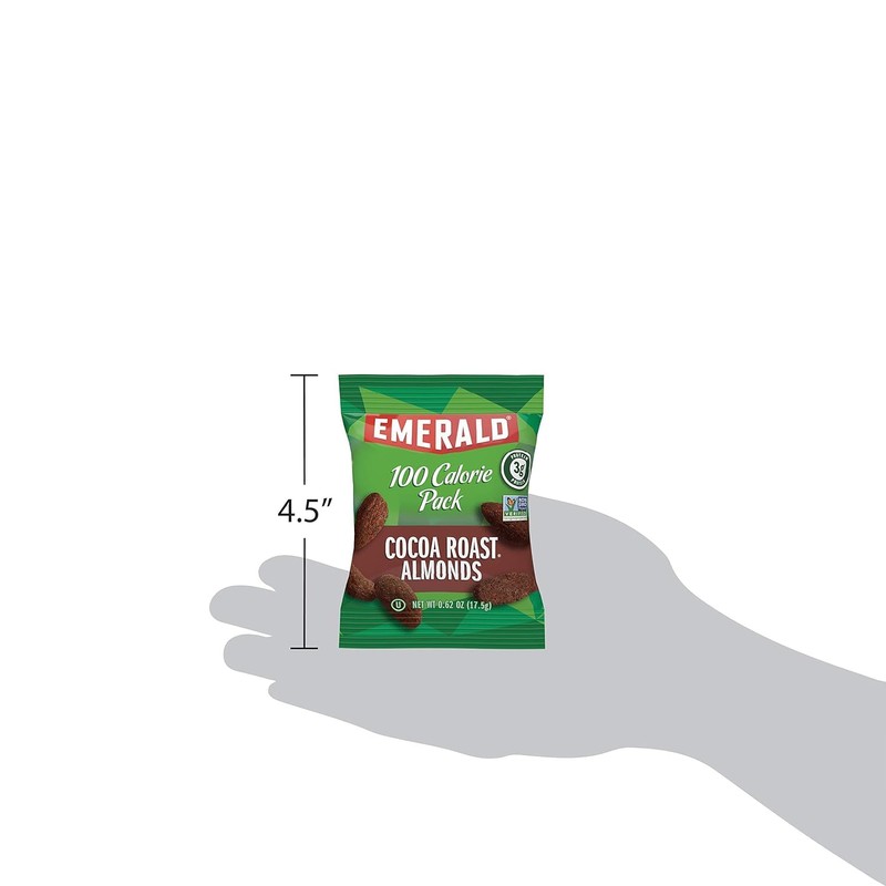 Emerald Cocoa Roast Almonds, Dark Chocolate, 100 Calorie Pack, 4.41