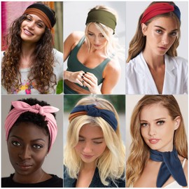 DRESHOW Pack of 8 Women's Headbands, Headbands, Hair Bands, Turban, Elastic Headband, Hair Accessories for Girls, 8 pack: adjustable rabbit ear set-f01