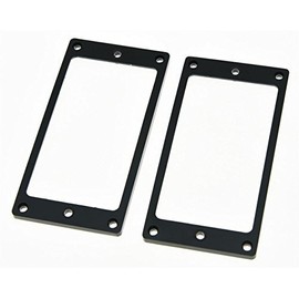 2pcs Metal Black Humbucker Pickup Mounting Ring Flat Bottom Pickup Frame