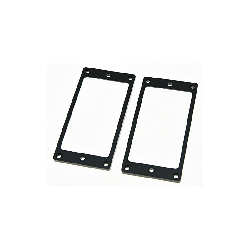 2pcs Metal Black Humbucker Pickup Mounting Ring Flat Bottom Pickup