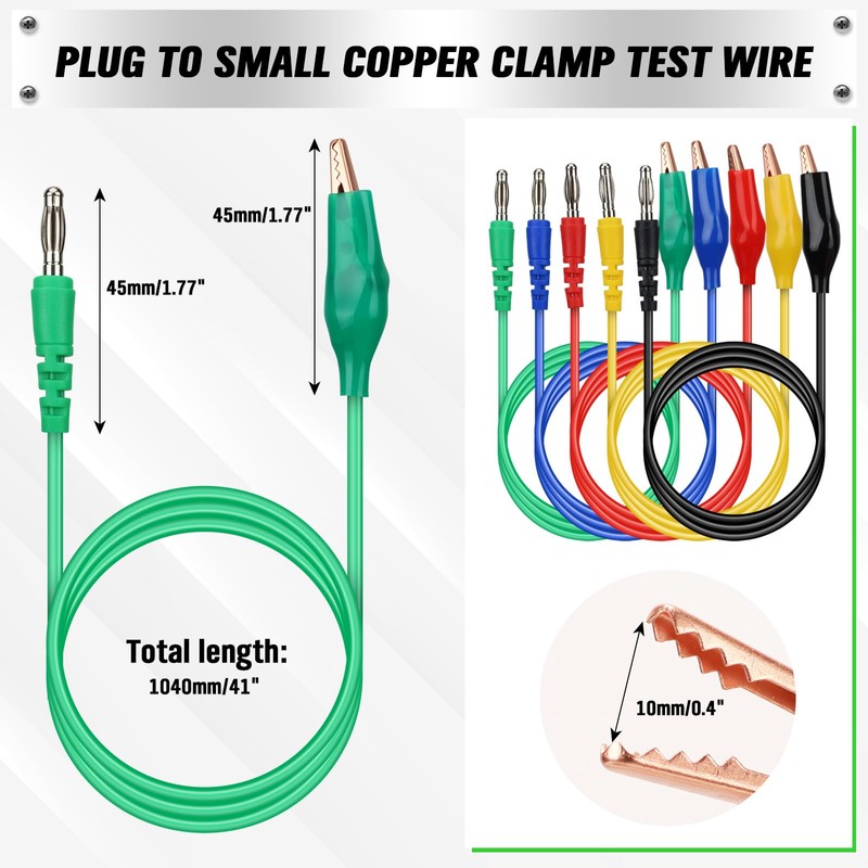 SWANLAKE 43-Piece Back Probe Kit, 30A Multi-Angle Test Probe, 4mm