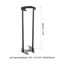 sourcing map Multifunctional Sink Wrench 0.38" 1.18" 0.91" Two-Shaft Design Maintenance Installation Removal Tools Aluminum Wrench for Tight Spaces Bathroom B Style, Black