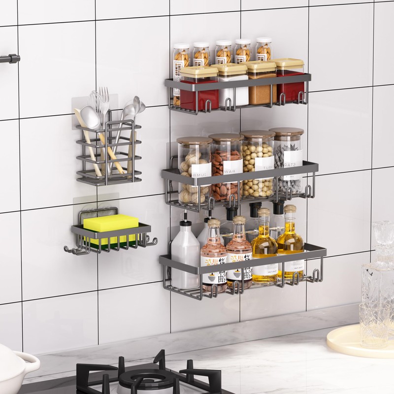 5 Pack Shower Caddy Organizer Rack Shelf for Inside Shower,