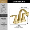 Brushed Gold Bathroom Faucet, Lava Odoro Brass 4 Inch Centerset